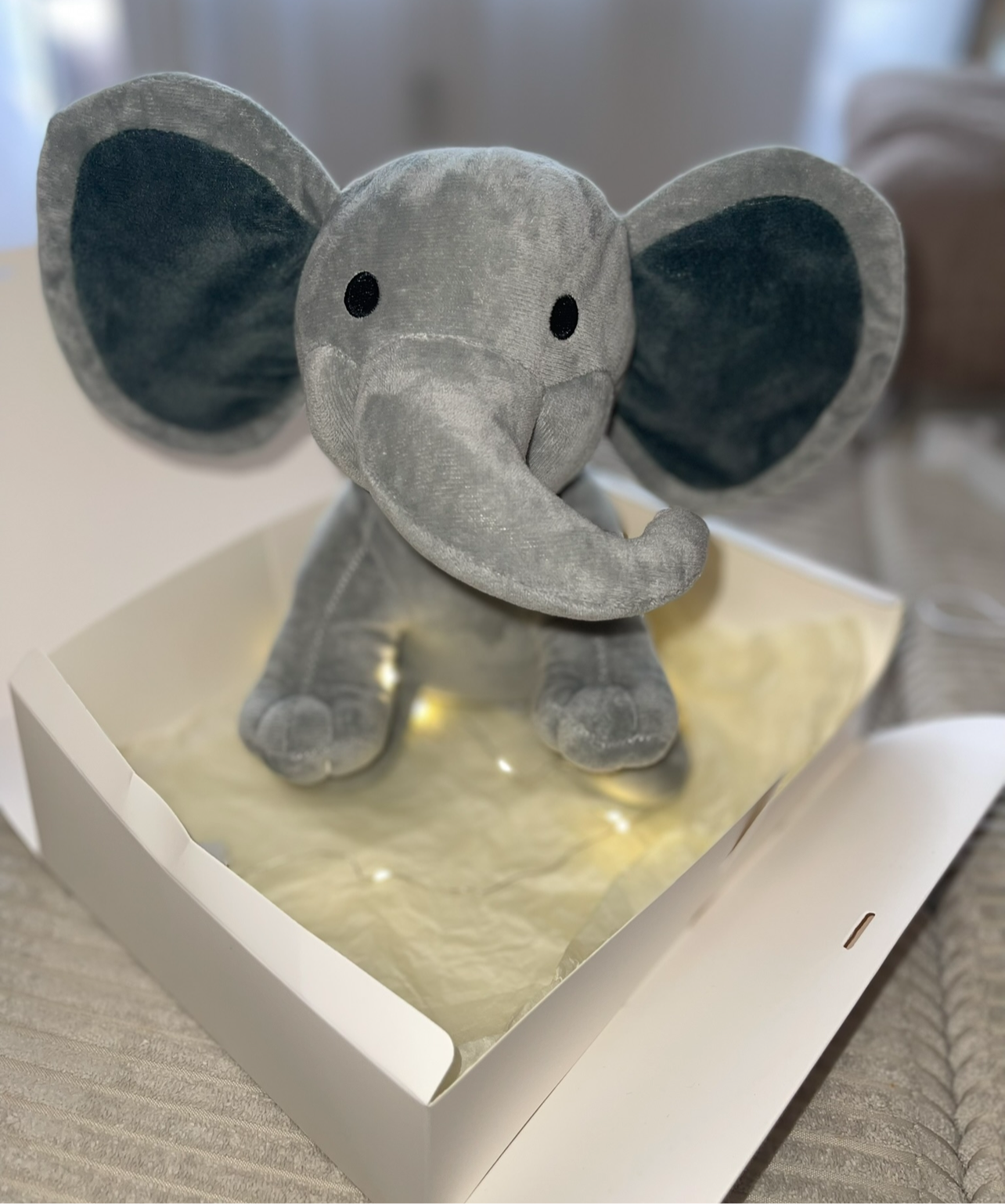 Personalisierter Plüsch-Elefant – Ein unvergessliches Geschenk zur Geburt